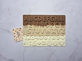 Molde silicona letras chocolate 